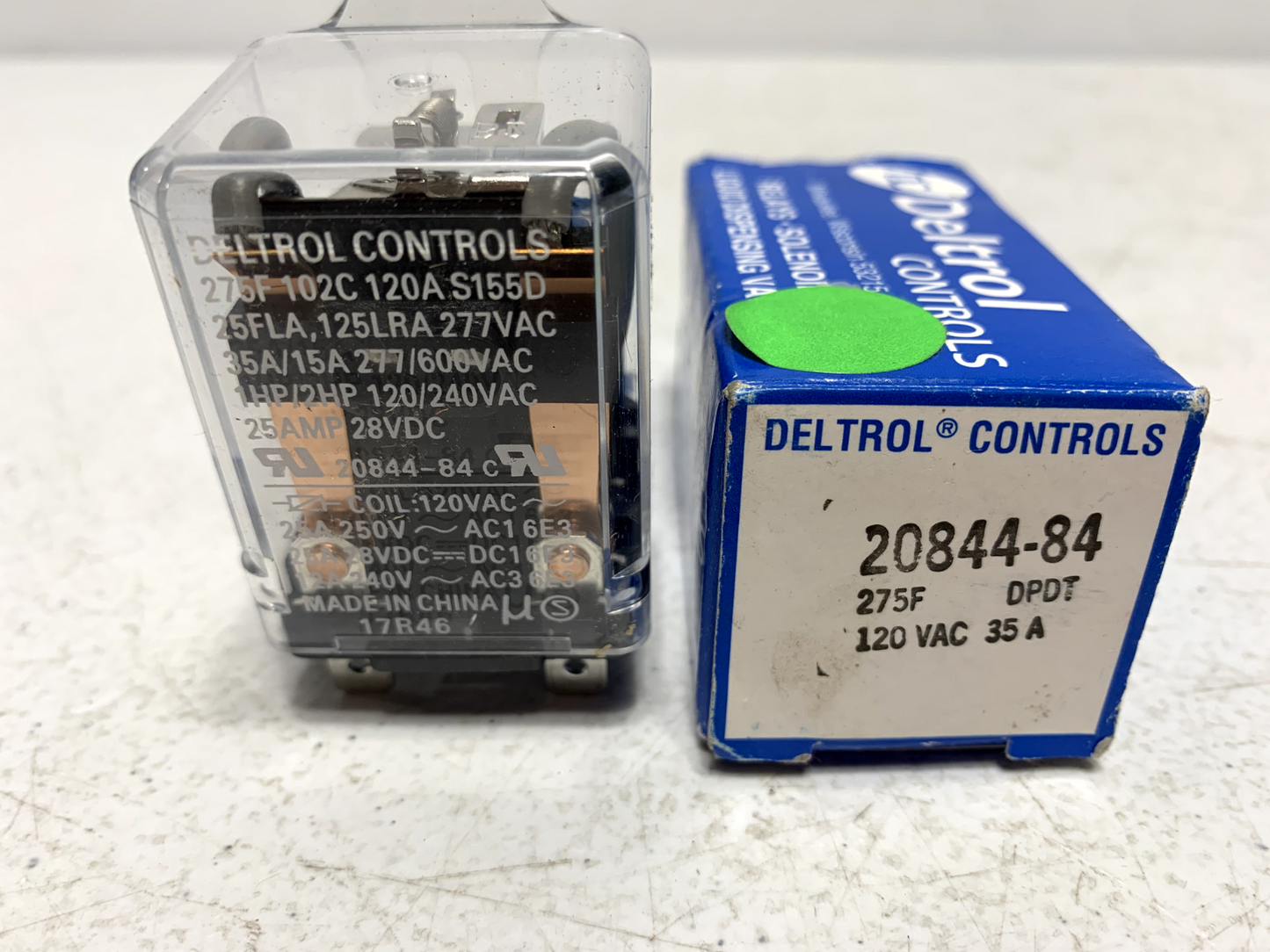 Deltrol 20844-84 General Purpose Relay 275° F 25 Amp 120VAC