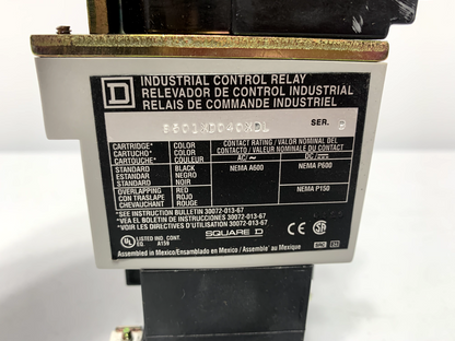 Square D 8501XD040XDL Control Relay 8501XDL Series B