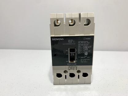 Siemens HGB3K020B Circuit Breaker 3 Pole 20 Amp 480V