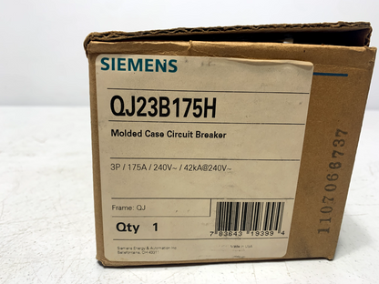 Siemens QJ23B175H Circuit Breaker 175A 3 Pole 240V 42kA