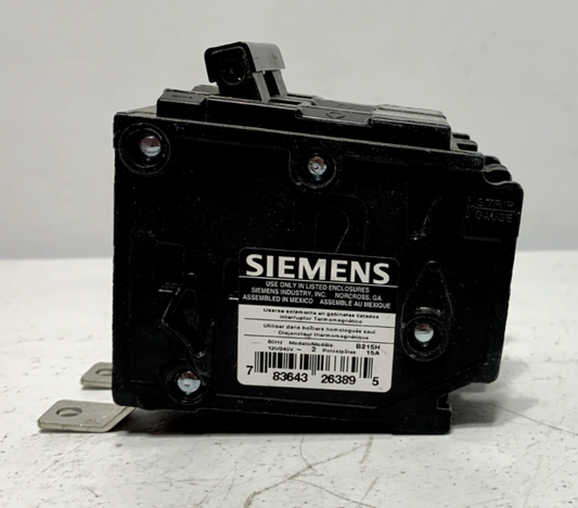 Siemens B215H Bolt-On Circuit Breaker 2 Pole 15A 120/240V Type BL