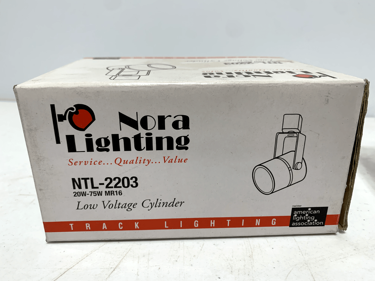 Nora Lighting NTL-2203 Studio Light Low Voltage Cylinder MR16 White - Chase Surplus