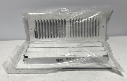 Shoemaker 850-12X4 Adjustable Vent Cover Register Grill White 12" x 4 (lot of 2) - Chase Surplus