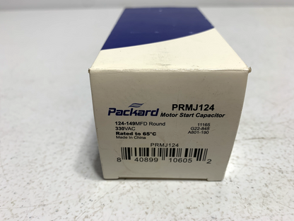 Packard PRMJ124 Motor Start Capacitor 124-149 MFD 330 VAC