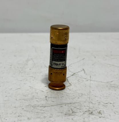 Cooper Bussmann FRN-R-15 Fusetron 15A 600V Time Delay Fuse (lot of 3)