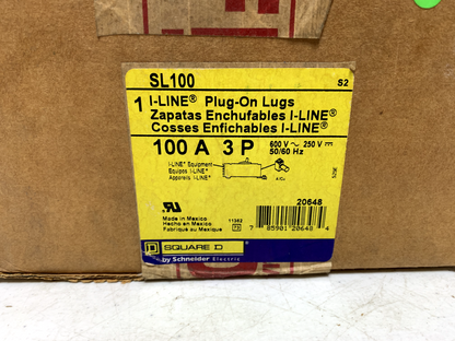 Square D SL100 Circuit Breaker 100A 3 Pole 600V Plug-On Lugs - Chase Surplus