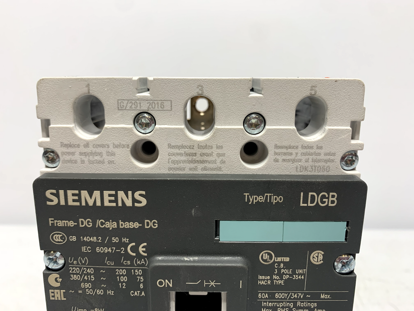 Siemens LDK3T060B Circuit Breaker VL Series 60A 3-Pole 600Y/347 VAC 18 kA