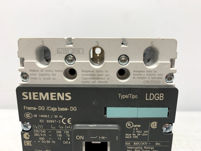 Siemens LDK3T060B Circuit Breaker VL Series 60A 3-Pole 600Y/347 VAC 18 kA