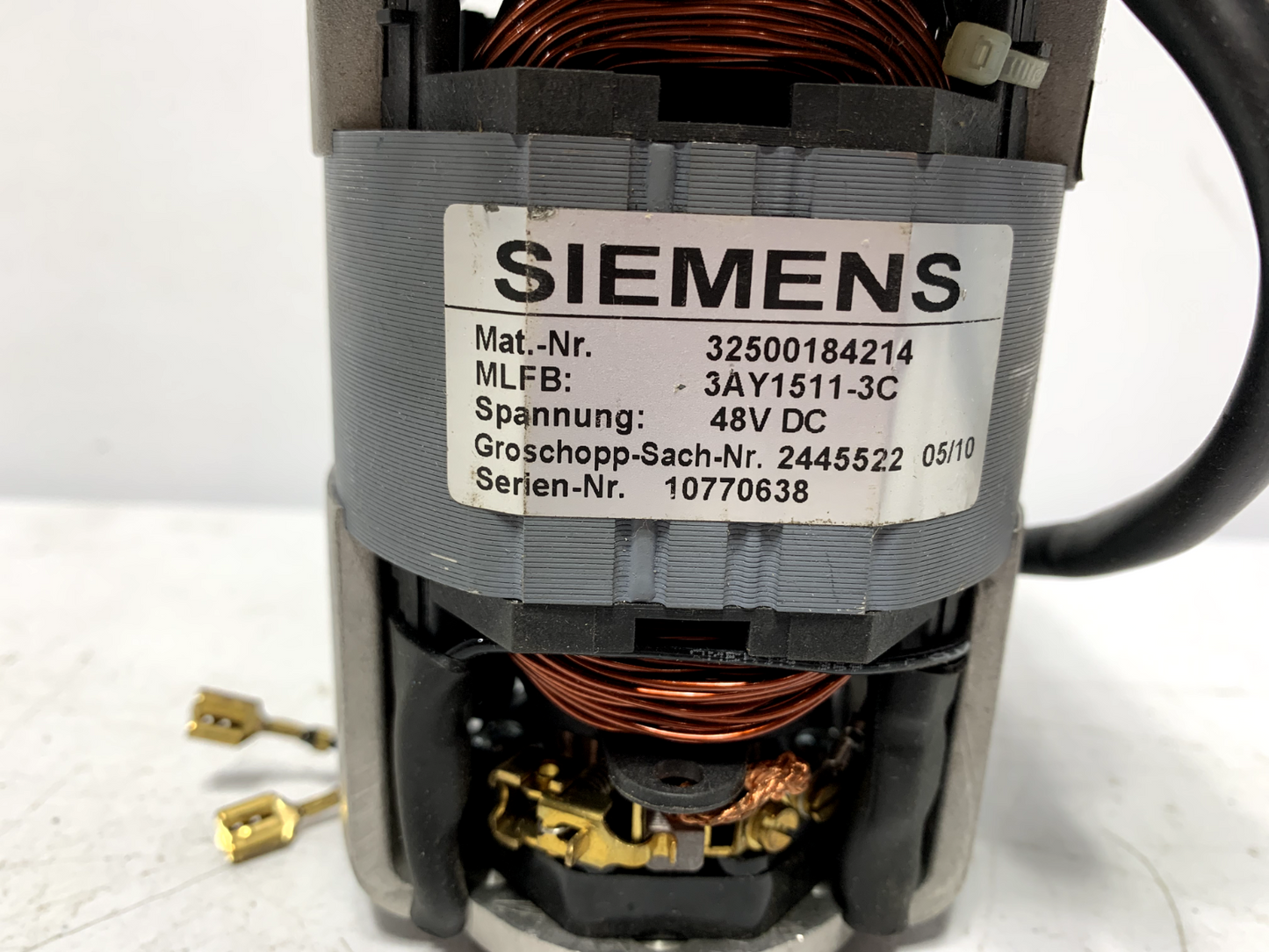 Siemens 3AY1511-3C Drive Motor for 3AH, 3AK w/ End Shield Cutout 48VDC