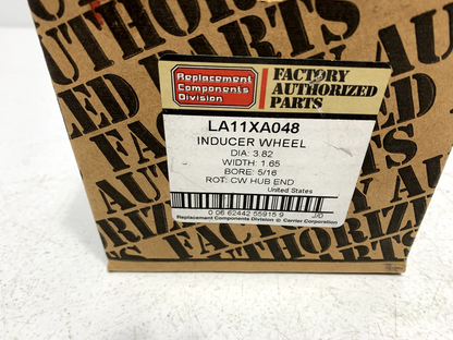 Carrier LA11XA048 Furnace Draft Inducer Motor Blower Wheel