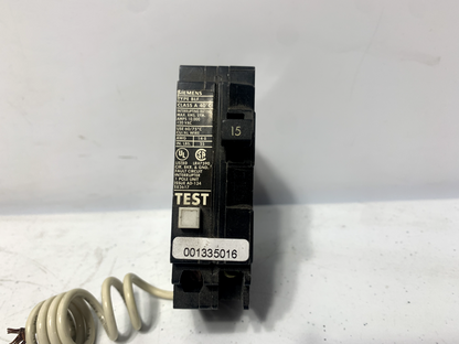 Siemens BF115A Ground Fault Circuit Breaker 1 Pole 15 Amp 120V