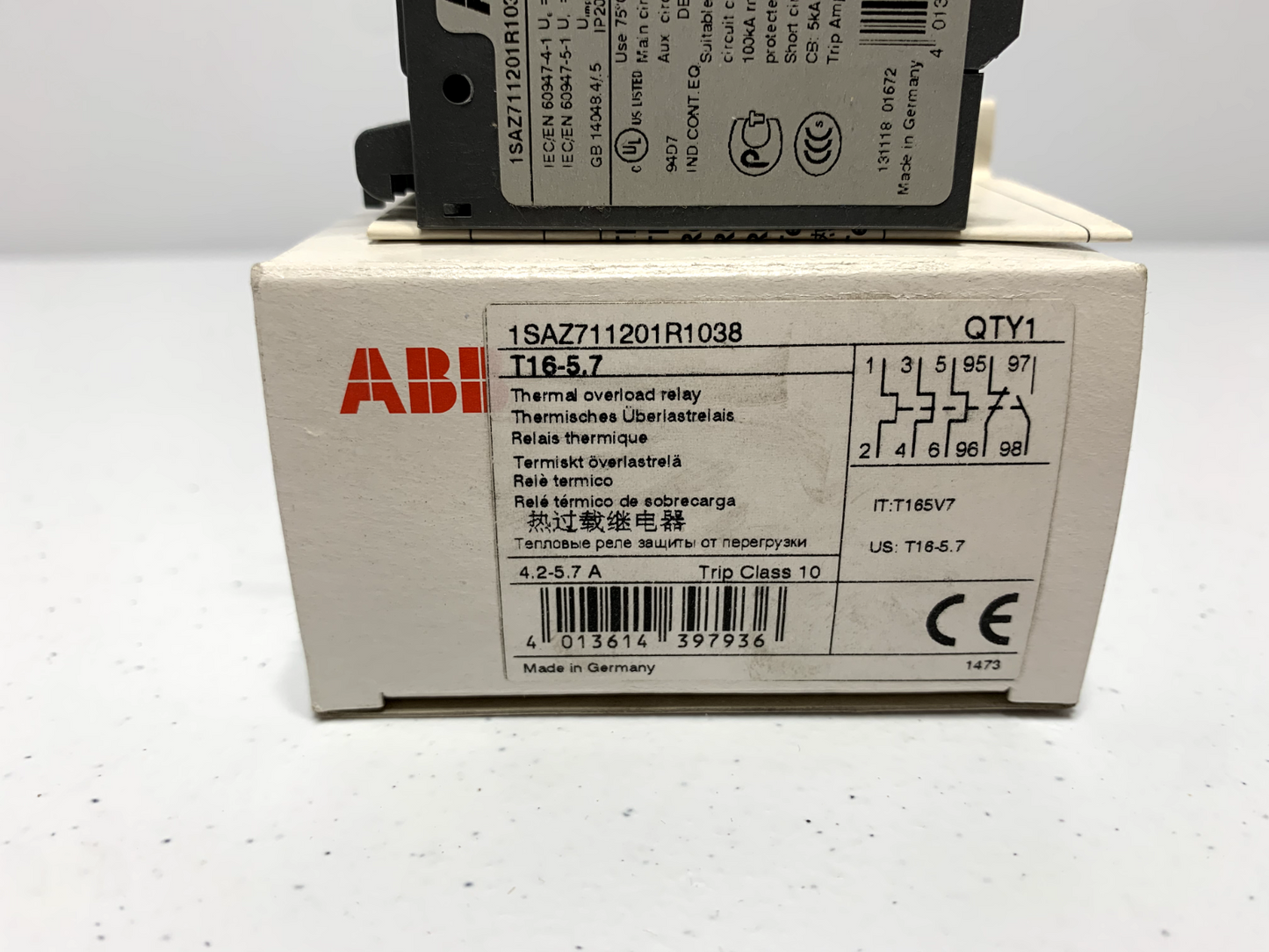 ABB T16-5.7 Thermal Overhead Relay 4.2-5 Amp