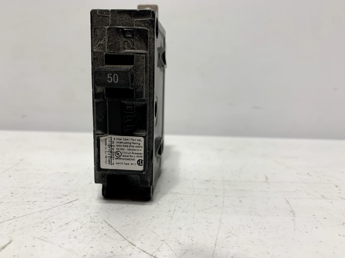 Siemens B150HH Circuit Breaker 50A 120V 1P