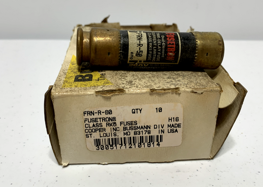 Cooper Bussmann FRN-R-60 Fusetron Time-Delay Fuse 60A 250V (lot of 4)