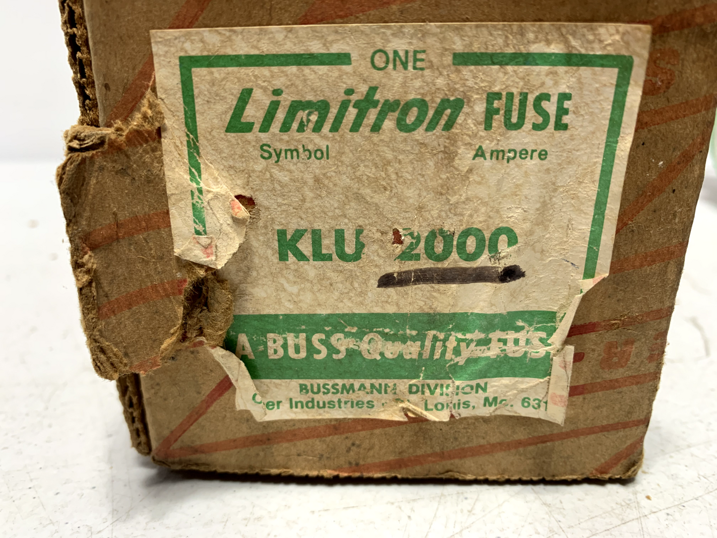 Cooper Bussmann KLU-2000 Limitron Class L Fuse 600V 2,000 Amp