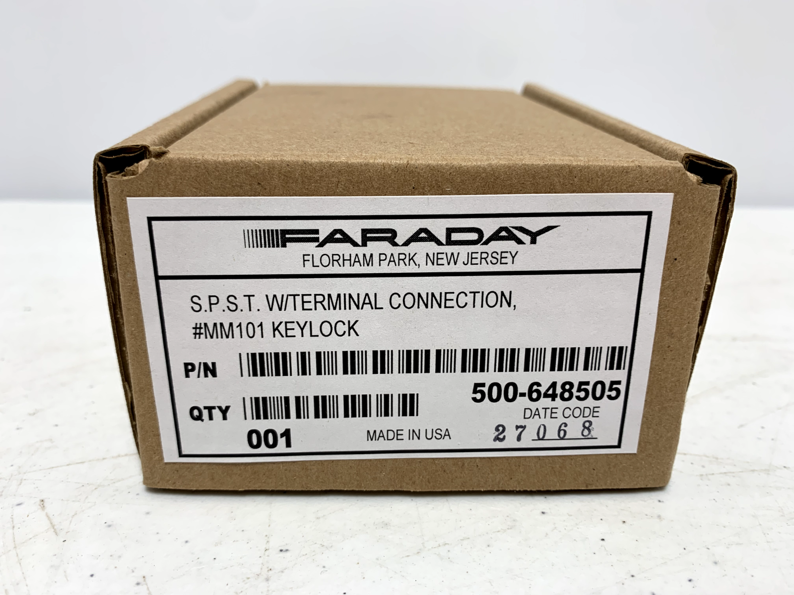 Faraday 500-648505 D.P.S.T. w/ Terminal Connection MM101 Keylock Lift Pull Cover - Chase Surplus