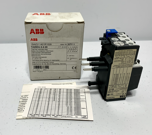 ABB TA25DU-2.4-20 Thermal Overload Relay