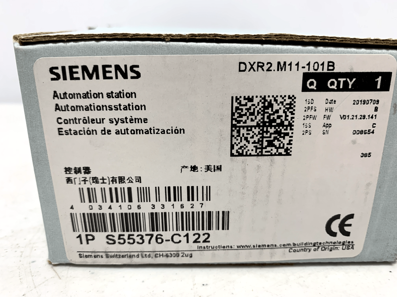 Siemens DXR2.M11-101B Automation Station BACnet - Chase Surplus