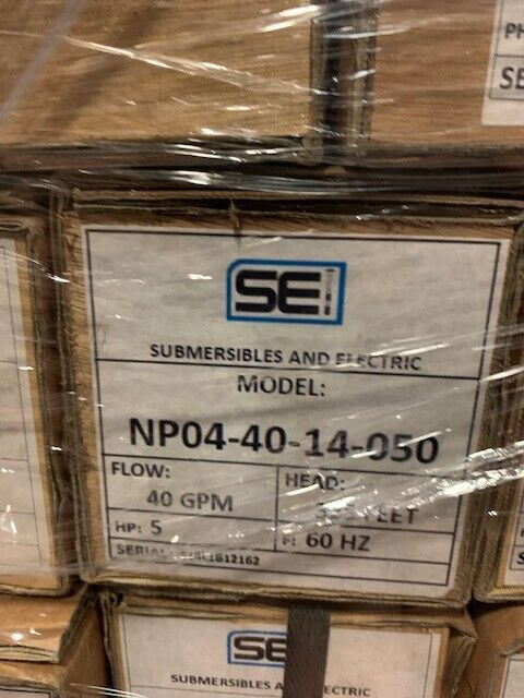 SEI NP04-40-14-050 SS SUBMERSIBLE PUMP 4" 40GPM 5HP - Chase Surplus