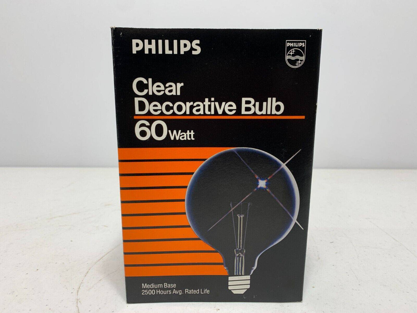 Philips 60G40/4M G40 Large Clear Globe Decorative Bulb 60W 2500 hours (lot of 2) - Chase Surplus