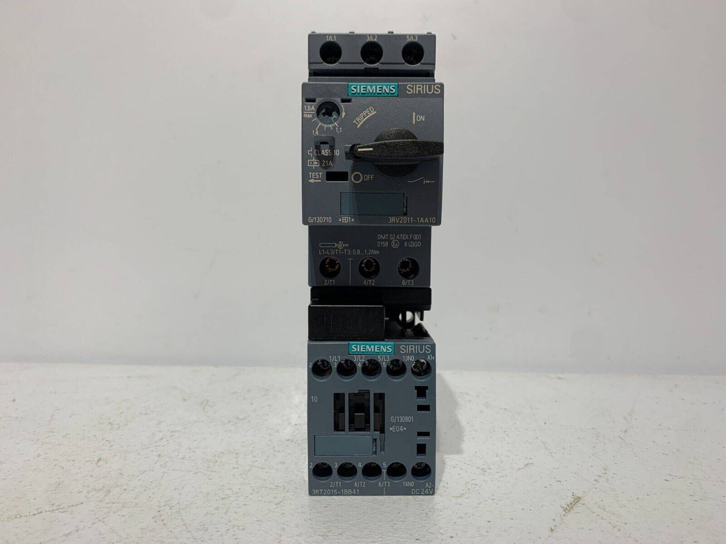 Siemens 3RA21101AA151BB4 SELF PROTECTED COMBINATION STARTER 1.6Amp 24V - Chase Surplus