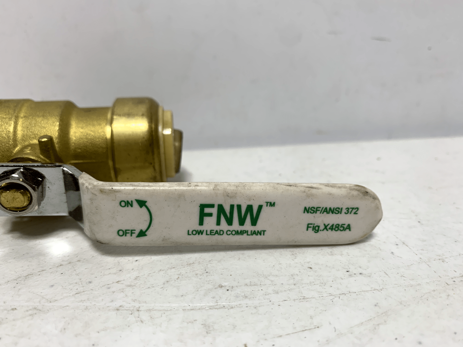 FNW X485A BRASS PUSH FIT PRESS BALL VALVE 3/4" LOW LEAD 200 PSI - Chase Surplus