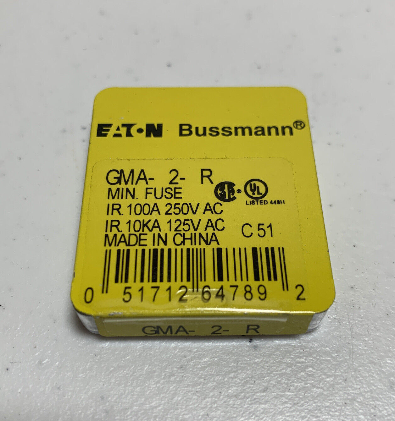 Bussman GMA-2-R Glass Tube Fast Acting Electronic Fuse 250V (PK OF 5) New - Chase Surplus