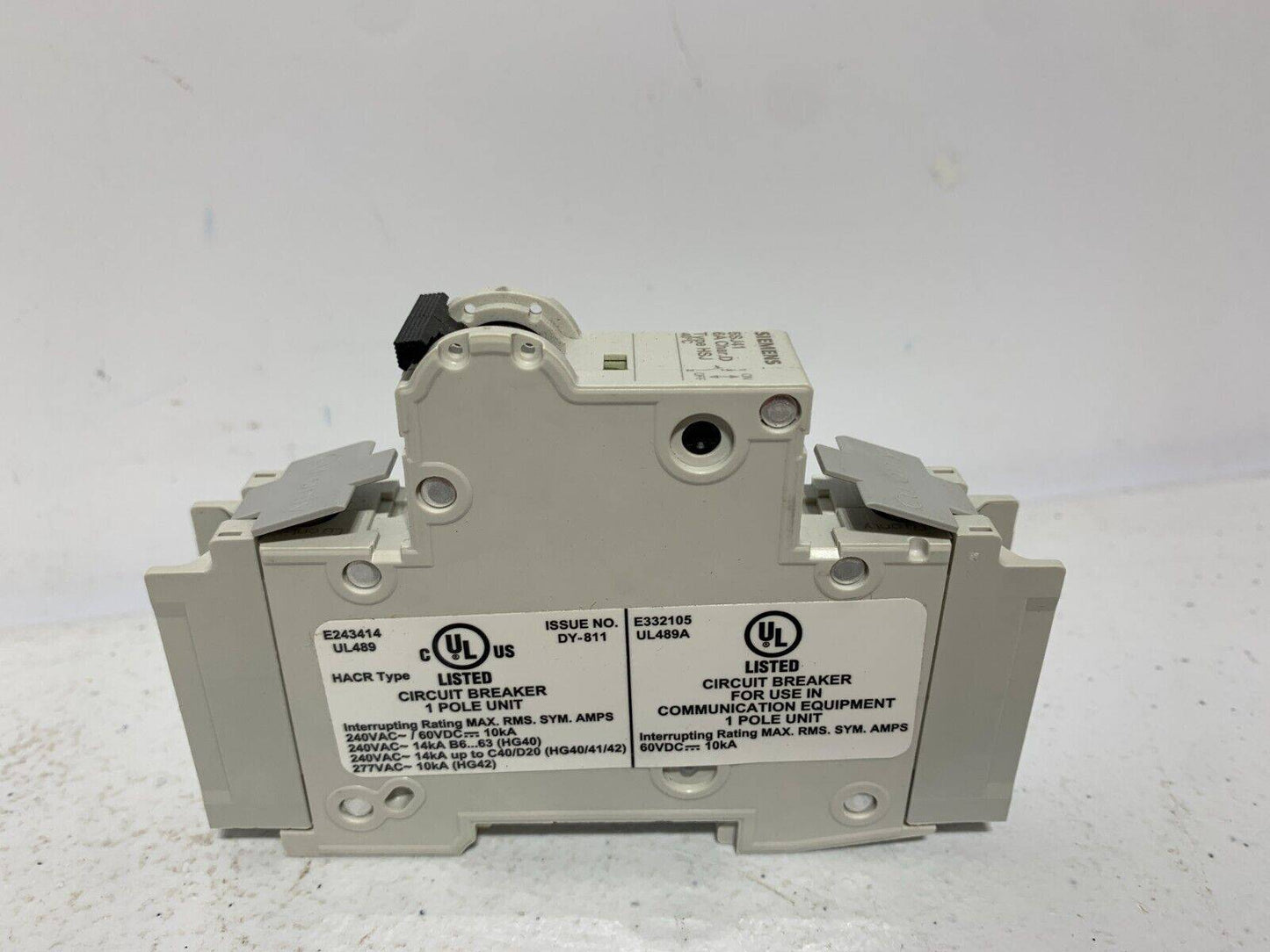 Siemens 5SJ4106-8HG41 Miniature Circuit Breaker 5A 1P 240V - Chase Surplus