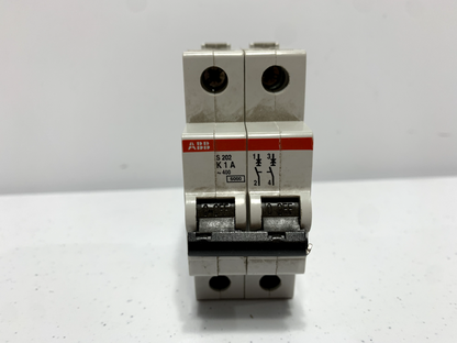 ABB S202-K1 Miniature Circuit Breaker 2 Pole 1A K Type