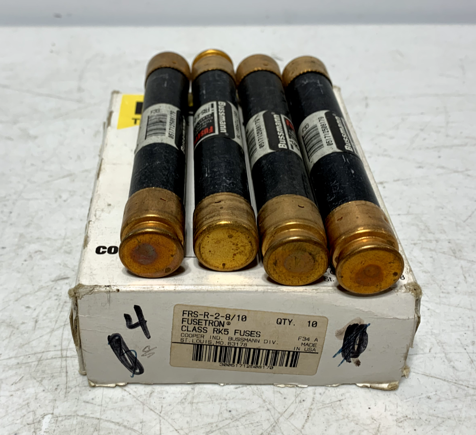 Cooper Bussmann FRS-R-2-8/10 Time Delay Fuses 2.8 Amp 600V RK5 (lot of 4)