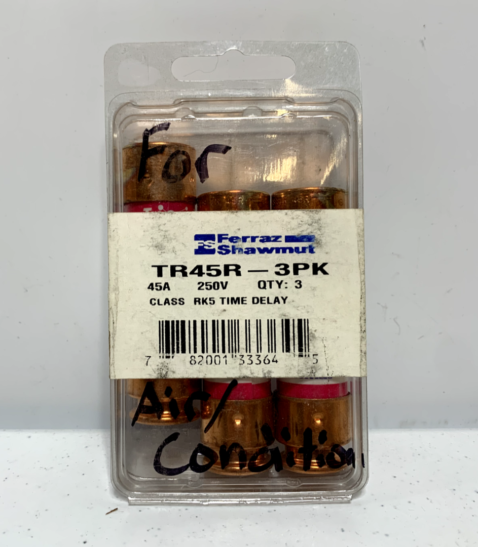 Ferraz Shawmut TR45R Time-Delay Fuse 45 Amp 250VAC Class RK5 TR45R-3PK (pk of 3)