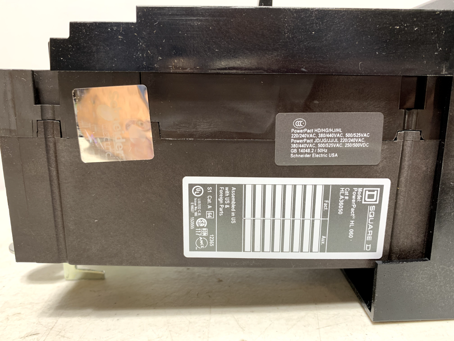 Square D HLA36050 Circuit Breaker I-Line 50A 3 Pole 50kA