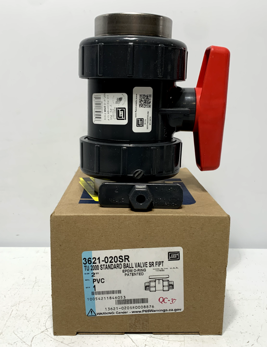 Spears 3621-020SR True Union 2000 Standard PVC Ball Valve 2" EPDM O-RING