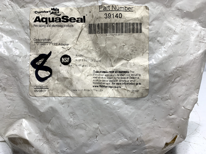 Aquaseal 39140 1" F1960 X 1" FPT Adapter LF BR (pk of 8)