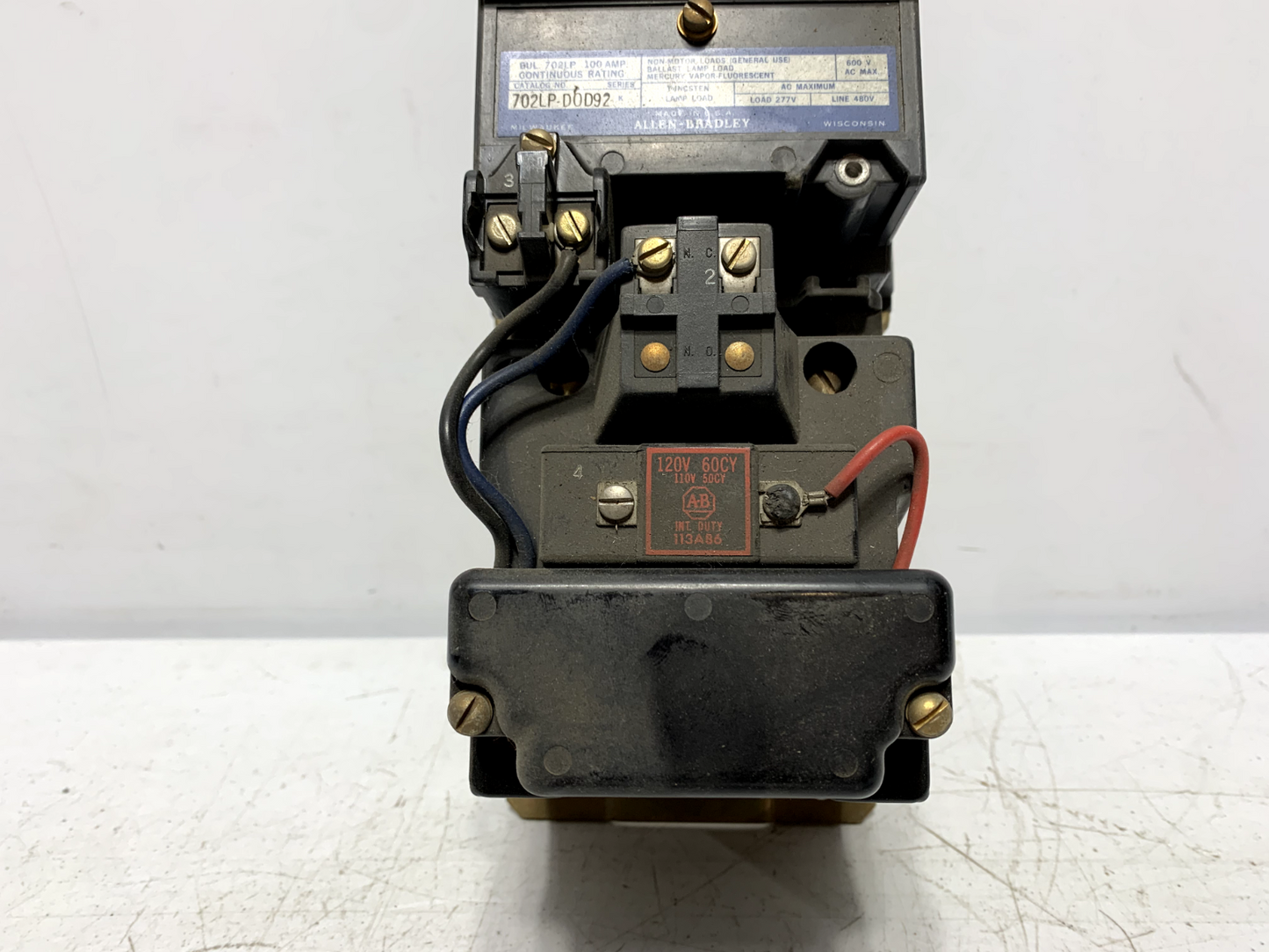 Allen Bradley 702LP-DOD92 2 Pole Contactor 100 Amp