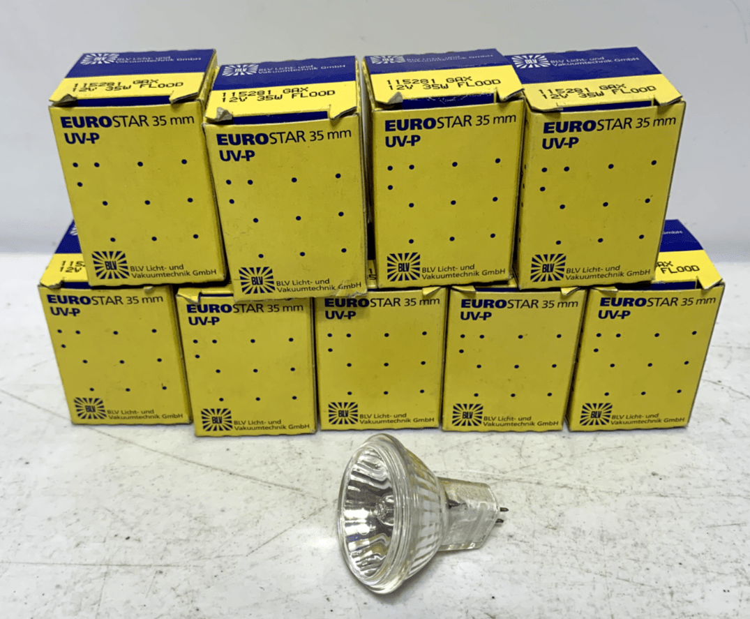 BLV 115281 EuroStar Flood GAX 12V 35W (lot of 9) - Chase Surplus