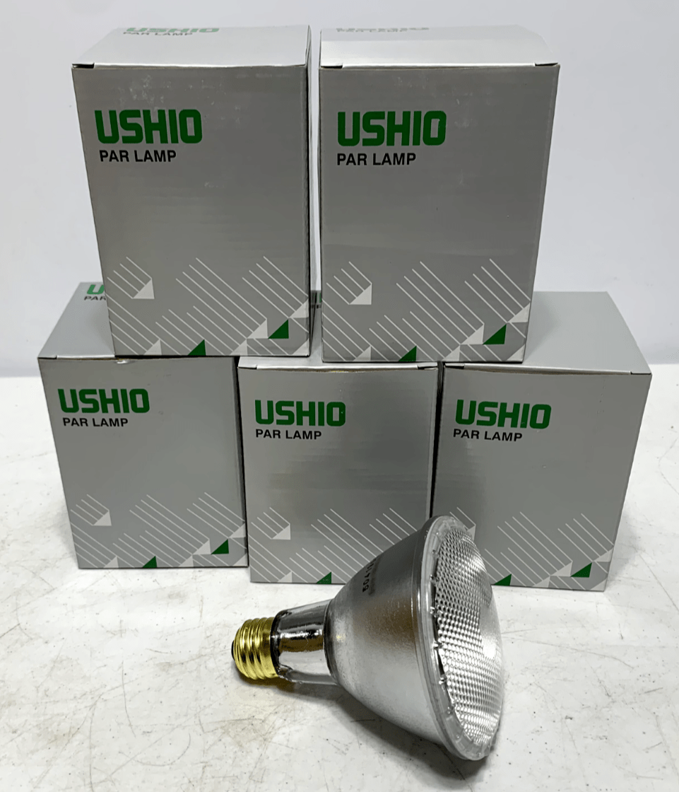 USHIO 50W/PAR30/LN/NFL Narrow Flood Light Bulb PAR30 50W 120V 1001519 (lot of 5) - Chase Surplus