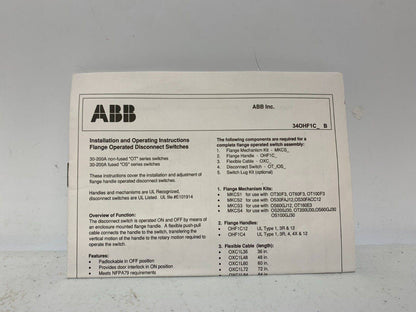 ABB MKCS1 Mechanism Kit for Flange Operated Switch - Chase Surplus