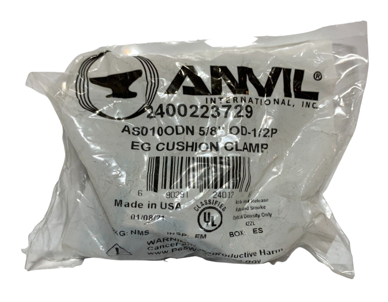 ANVIL 2400223729 Electrogalvanized Cushion Clamp Assembly Kit 5/8" - Chase Surplus