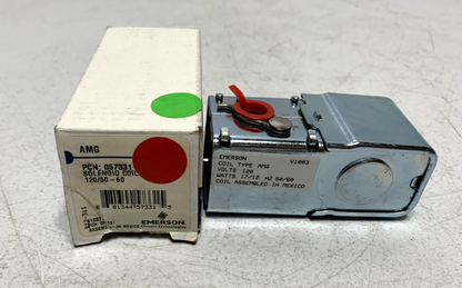 Emerson 057331 Junction Box Solenoid Coil AMG 120V 50/60hz AMG 12 Watt Class F