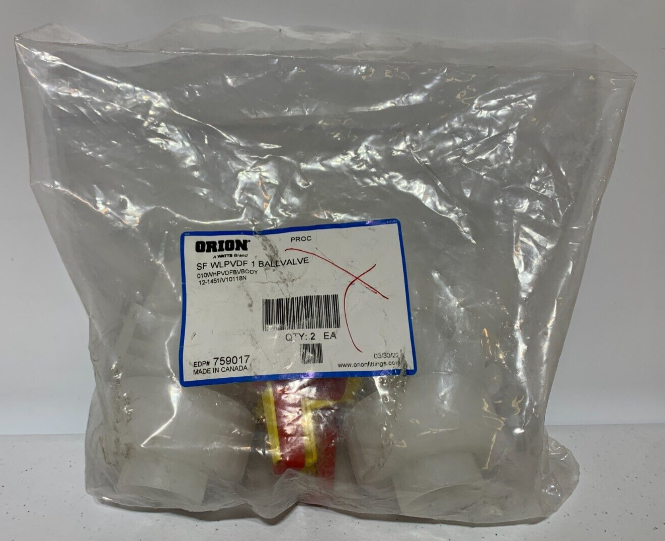 Orion SF-WLPVDF-1-BALLVALVE (PK of 2) - Chase Surplus