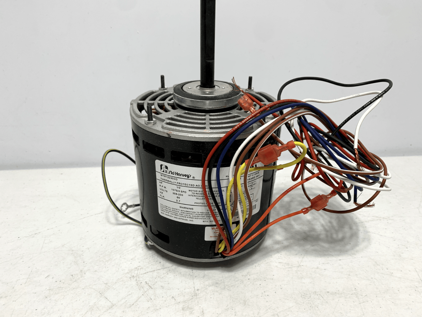 Sid Harveys MTR12230DD BLOWER MOTOR 1/2 HP 208-230V 1075 RPM 3 Speed - Chase Surplus