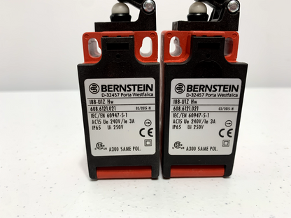 Bernstein I88-U1Z Hw 608.6121.021 Limit Switch, Lever 240V 3A (lot of 2)