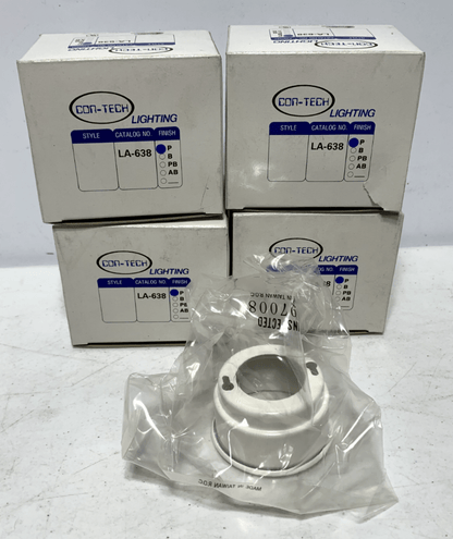 Con-Tech LA-638 Lamp Collar PAR16 White LA-638-P (lot of 4) - Chase Surplus