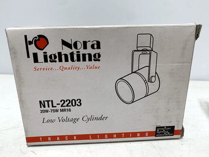 Nora Lighting NTL-2203 Studio Light Low Voltage Cylinder MR16 White - Chase Surplus