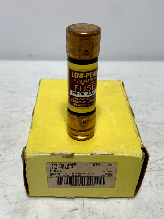 Cooper Bussmann LPN-RK-40SP Time Delay Fuse 40A 250V Class RK1