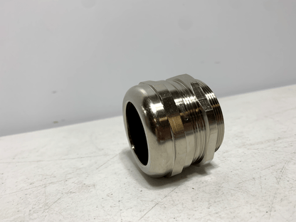 Hummel 1.609.5000.50 HSK-M Cable Gland M50 1.5 IP68 Brass 32-38mm Nickel Plate - Chase Surplus