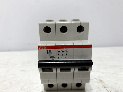 ABB S203-C40 Circuit Breaker 3P 6kA 40A