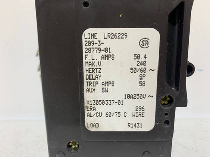 SERVICE FIRST BKR00829 3 POLE 58.4 AMP CIRCUIT BREAKER 240V - Chase Surplus