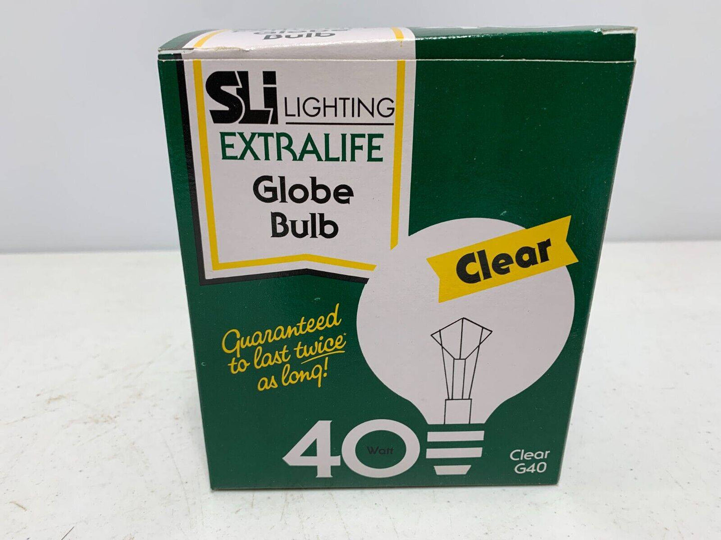 SLI Lighting G40 Globe Bulb Extra Life Clear 40W 130V 61010 (lot of 6) - Chase Surplus